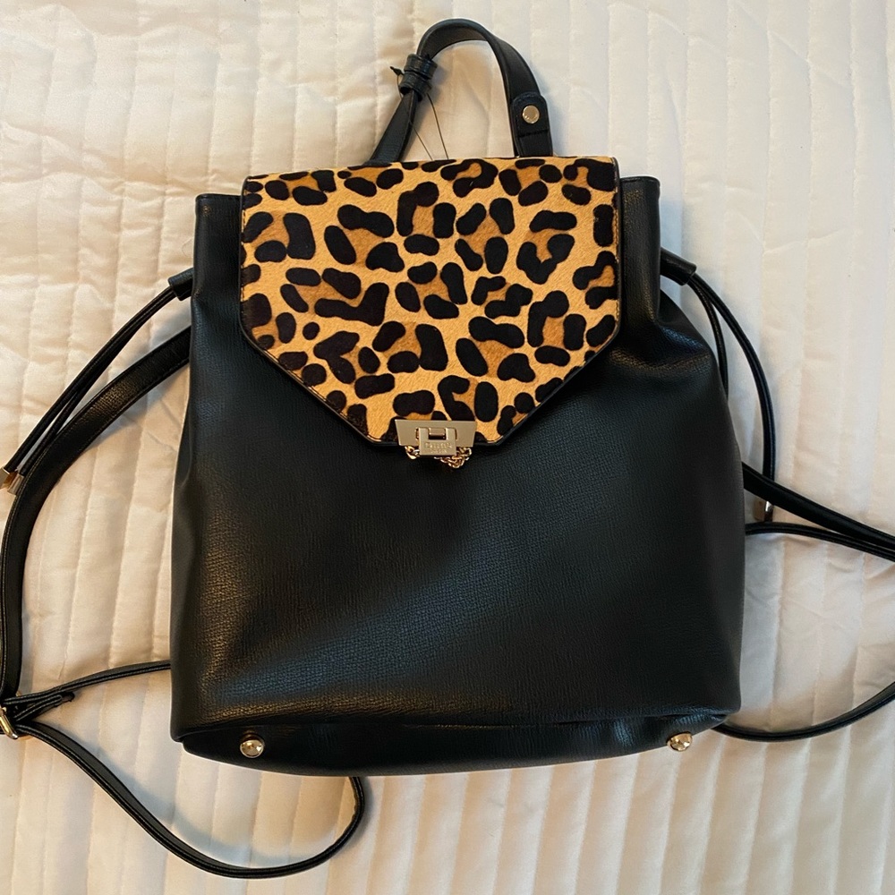 NWT Dune London Leopard Print Backpack